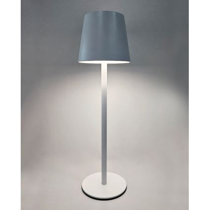 Lámpara de mesa LED regulable con control táctil LED/5W/5V USB 1200 mAh blanca