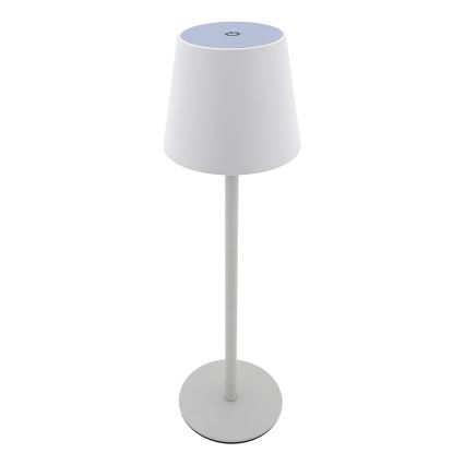 Lámpara de mesa LED regulable con control táctil LED/5W/5V USB 1200 mAh blanca