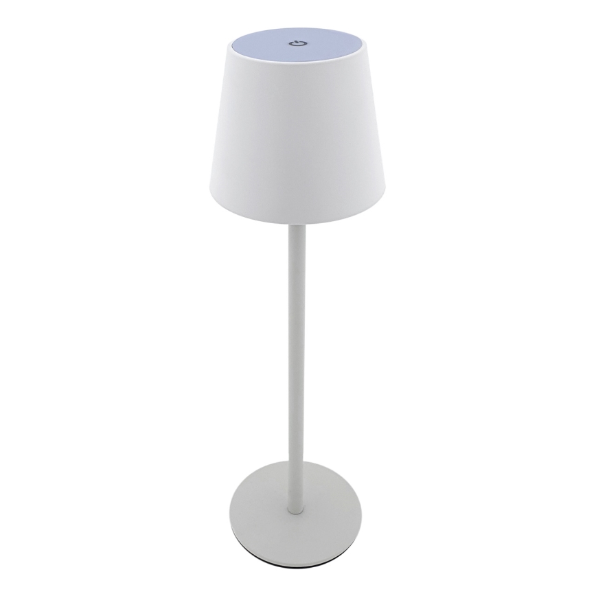 Lámpara de mesa LED regulable con control táctil LED/5W/5V USB 1200 mAh blanca