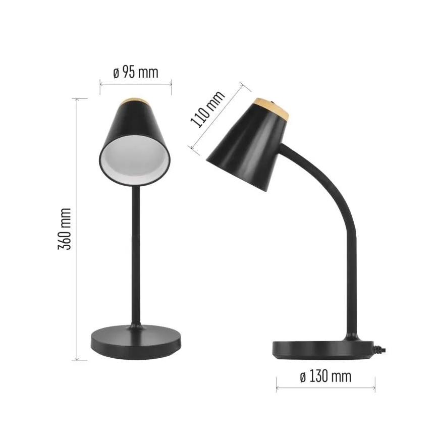 Lámpara de mesa LED TARA LED/4,5W/230V 4000K negra
