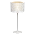 Lámpara de mesa LOFT SHADE 1xE27/60W/230V diá. 25 cm blanco/dorado