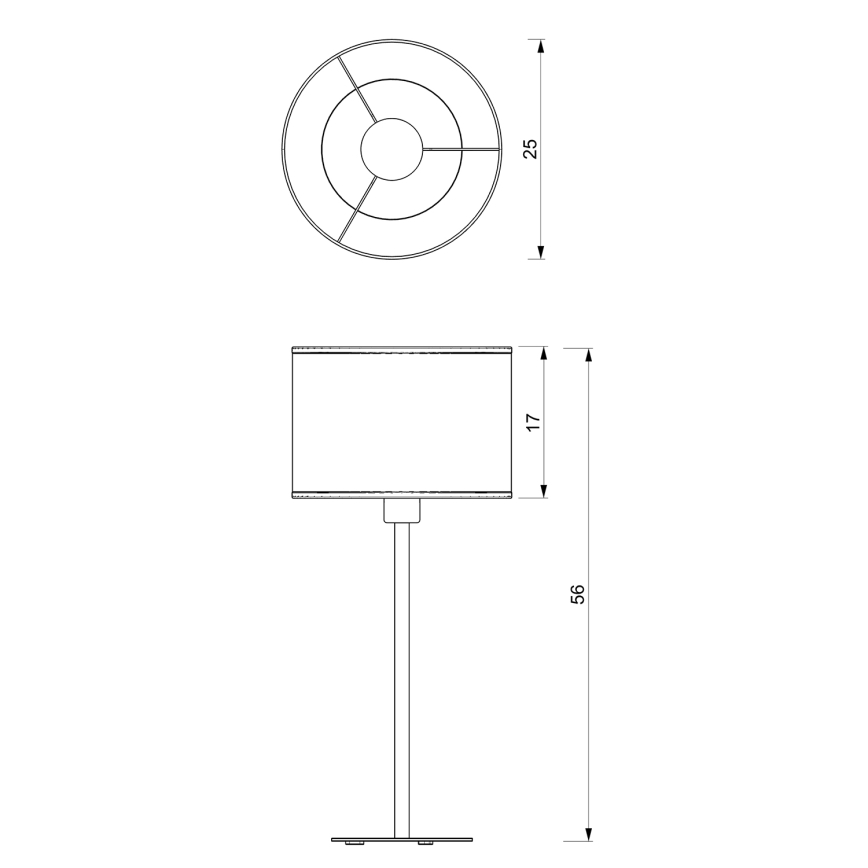 Lámpara de mesa LOFT SHADE 1xE27/60W/230V diá. 25 cm blanco/dorado