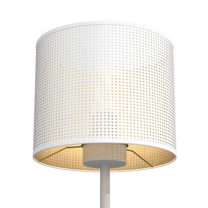 Lámpara de mesa LOFT SHADE 1xE27/60W/230V Ø 18 cm blanca/dorada