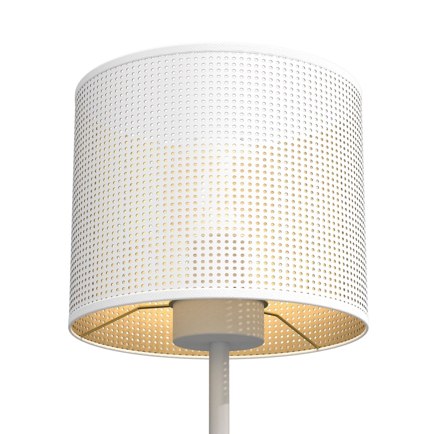 Lámpara de mesa LOFT SHADE 1xE27/60W/230V Ø 18 cm blanca/dorada