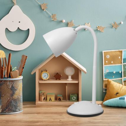 Lámpara de mesa LOGIC 1xE27/60W/230V blanco