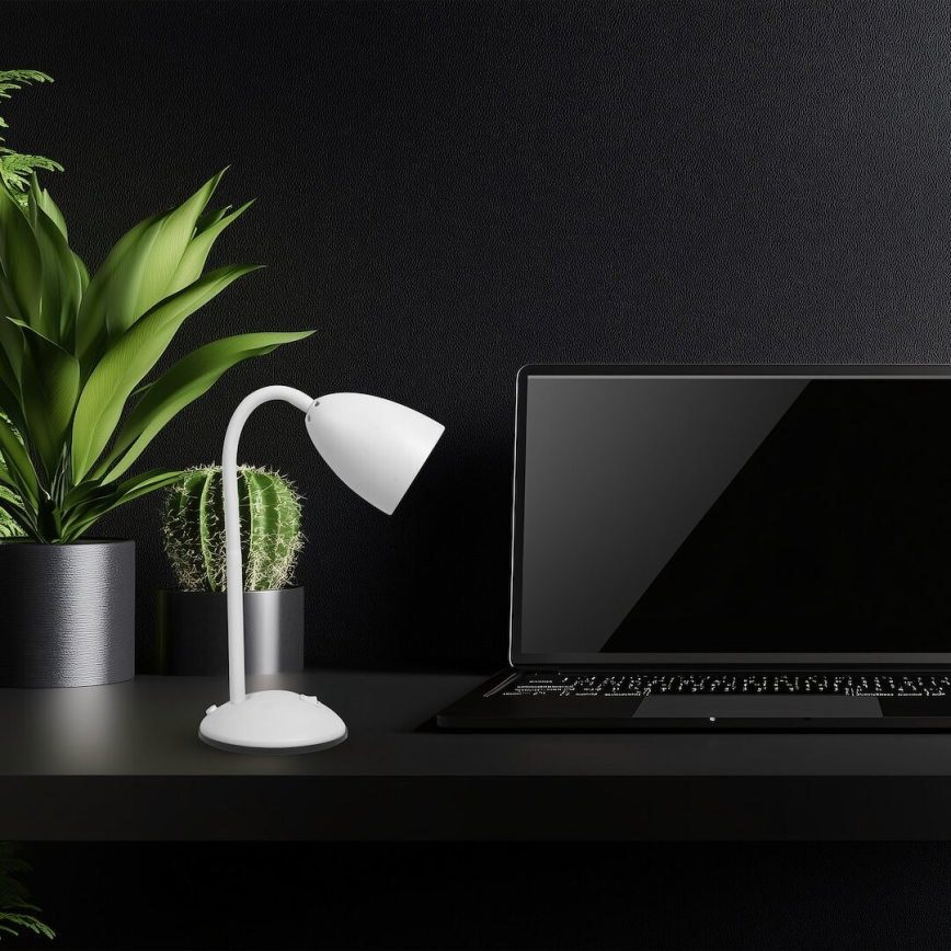 Lámpara de mesa LOGIC 1xE27/60W/230V blanco