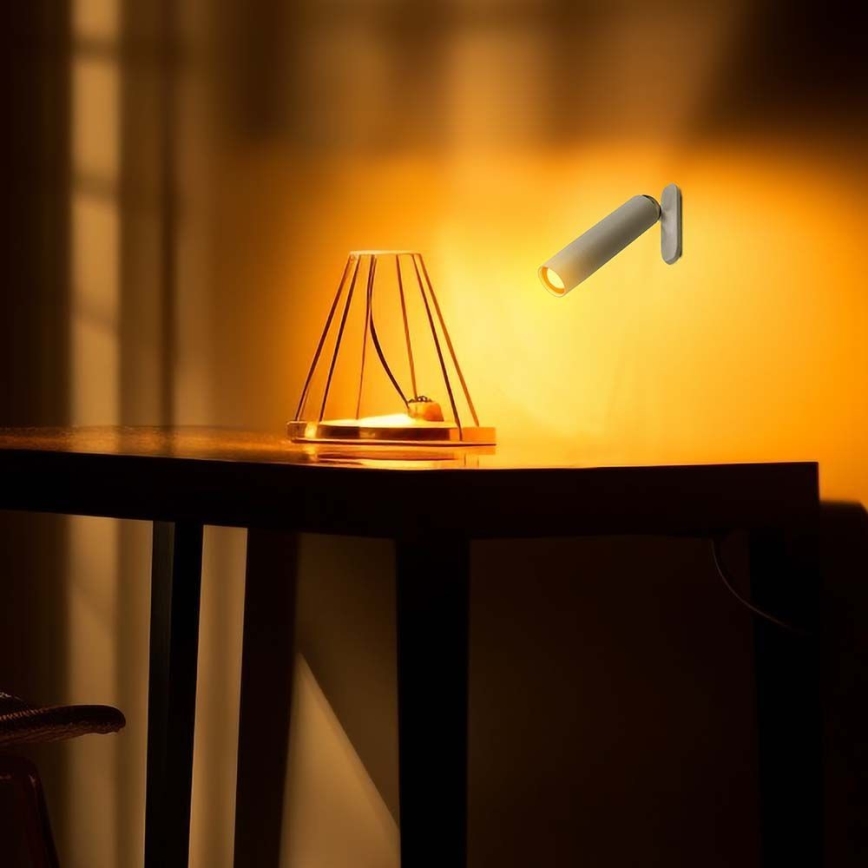 Lámpara de mesa LED regulable magnética recargable 3en1 LED/3W/5V 4000K 1500 mAh blanco