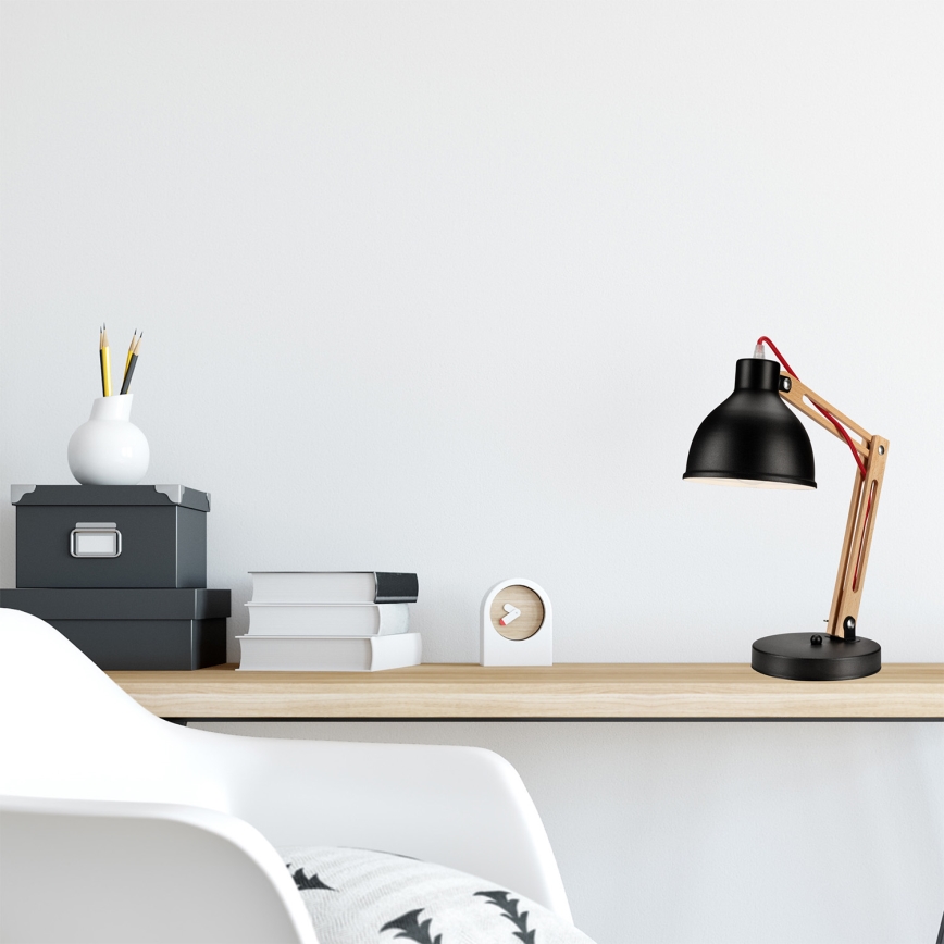 Lámpara de mesa MARCELLO 1xE27/60W/230V haya