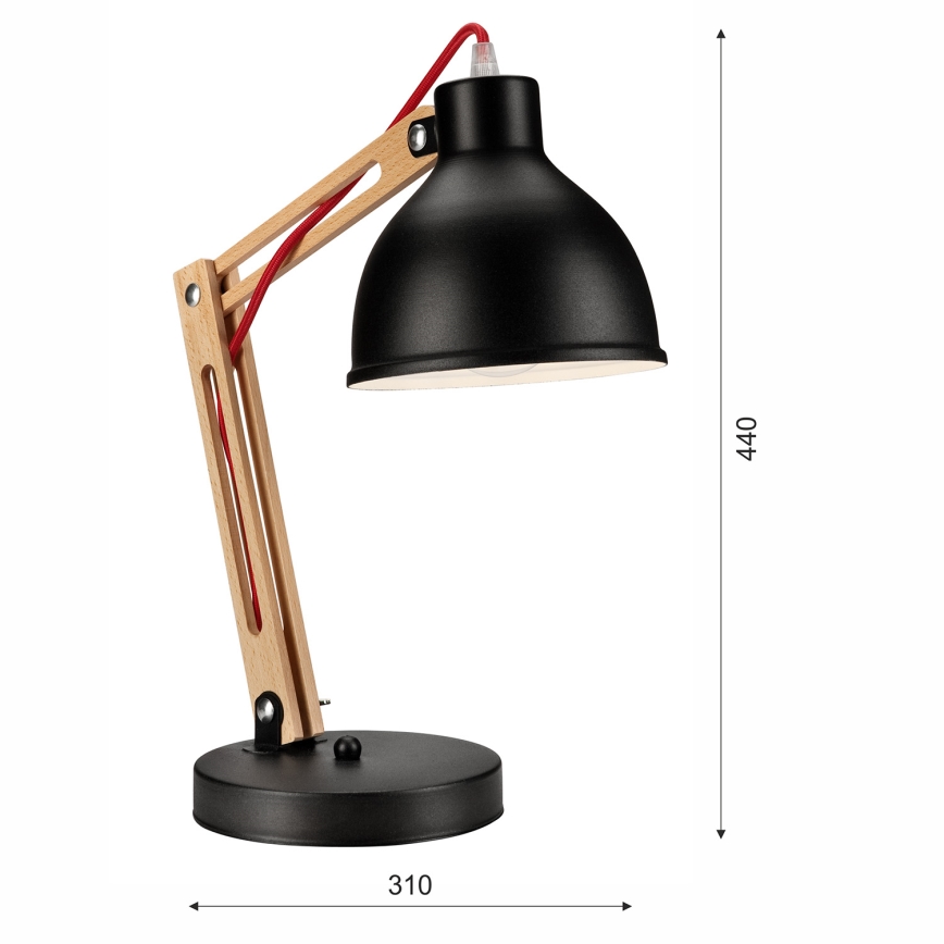 Lámpara de mesa MARCELLO 1xE27/60W/230V haya