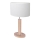 Lámpara de mesa MERCEDES 1xE27/40W/230V 46 cm blanca/roble
