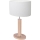 Lámpara de mesa MERCEDES 1xE27/40W/230V 46 cm blanco/roble