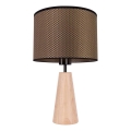 Lámpara de mesa MERCEDES 1xE27/40W/230V Ø 43 cm marrón/roble