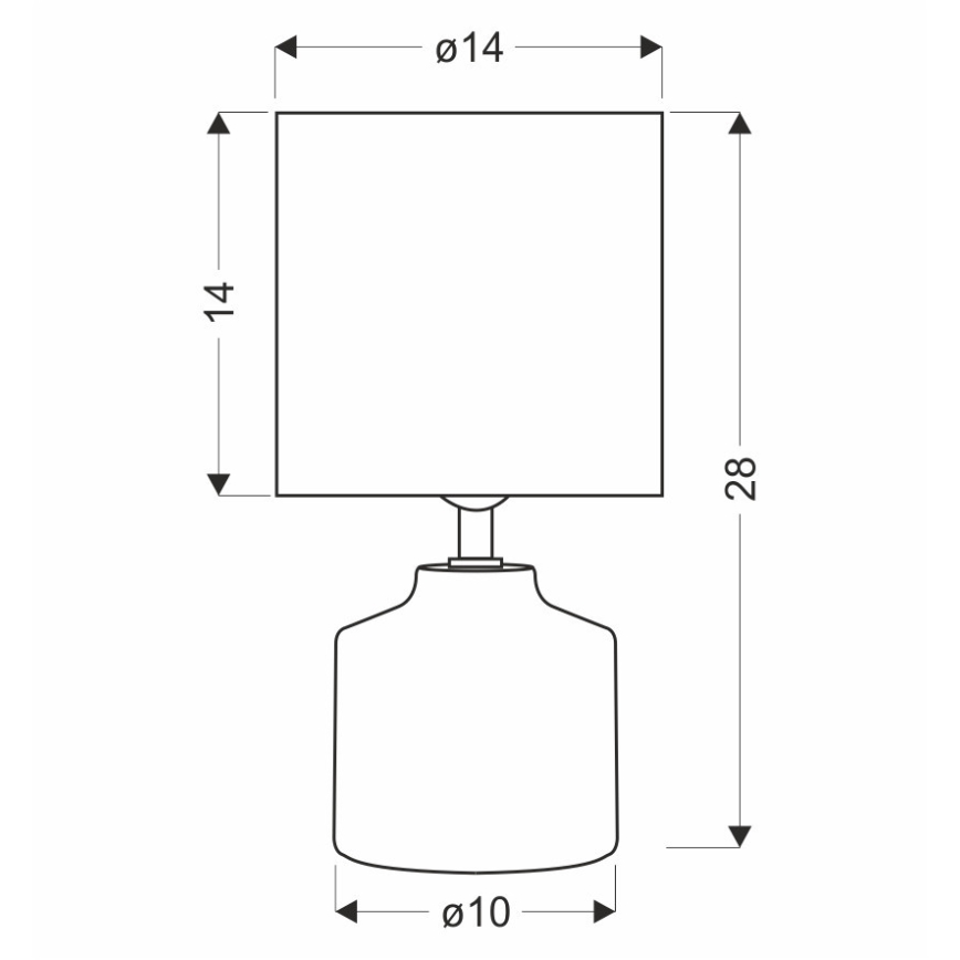 Lámpara de mesa MINOS 1xE14/40W/230V marrón/blanco