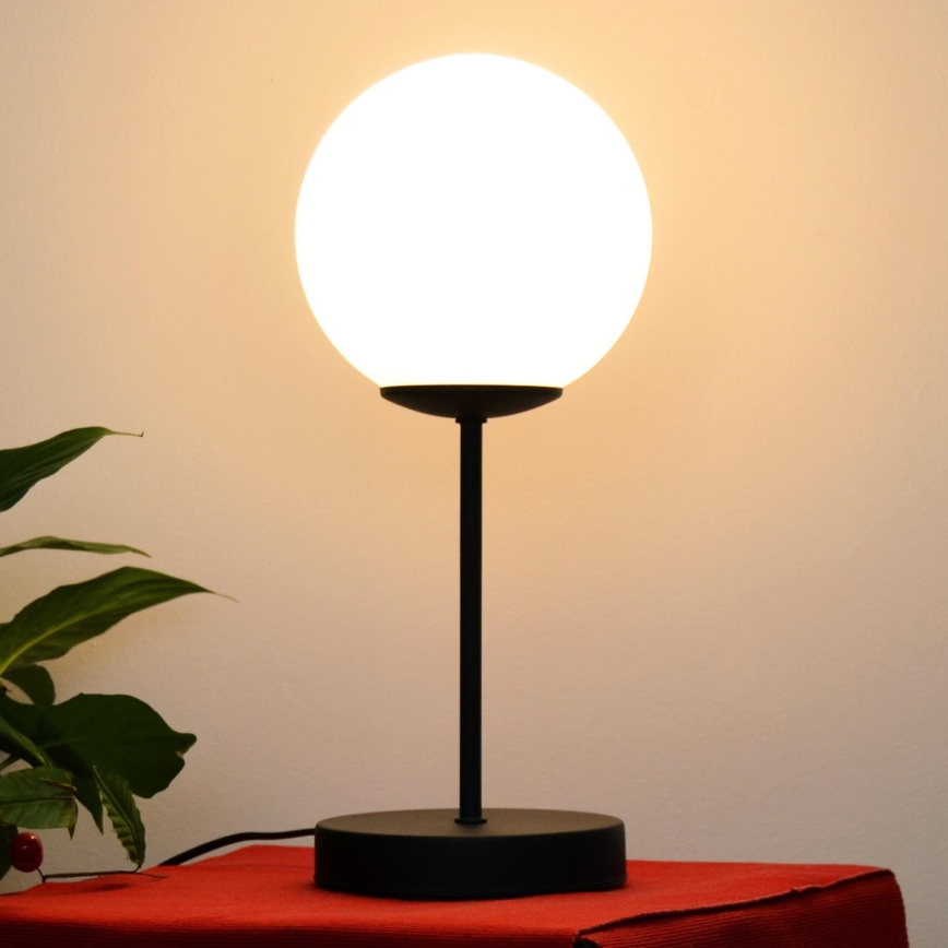 Lámpara de mesa MOON 1xE27/15W/230V negro