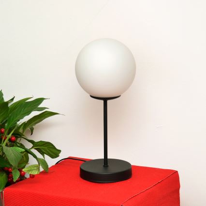 Lámpara de mesa MOON 1xE27/15W/230V negro
