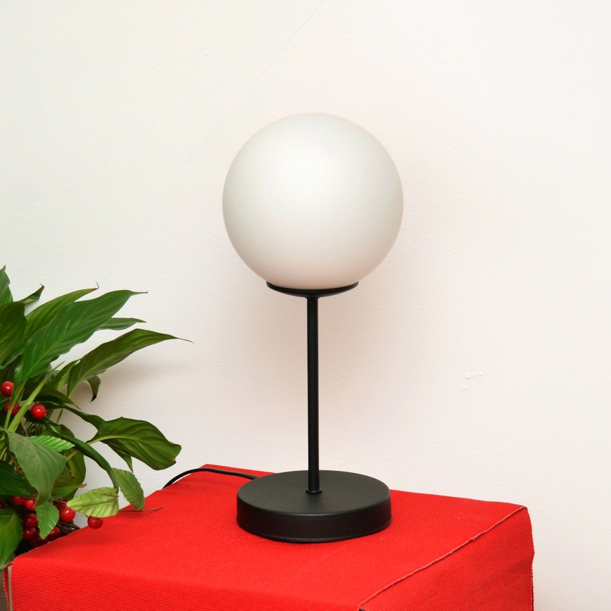 Lámpara de mesa MOON 1xE27/15W/230V negro