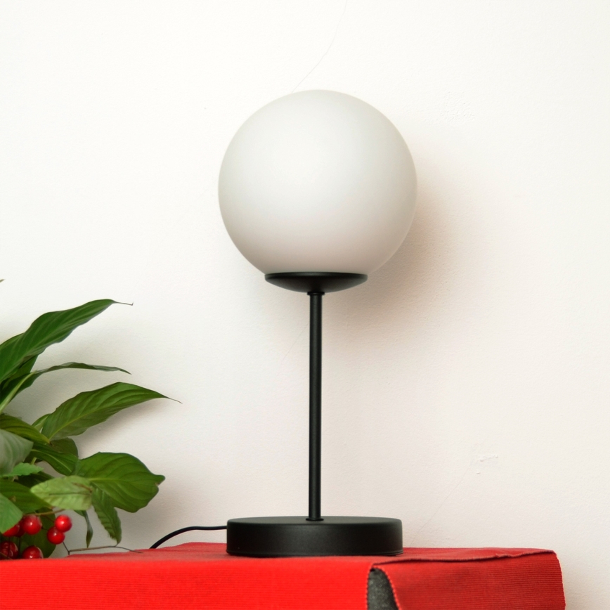 Lámpara de mesa MOON 1xE27/15W/230V negro