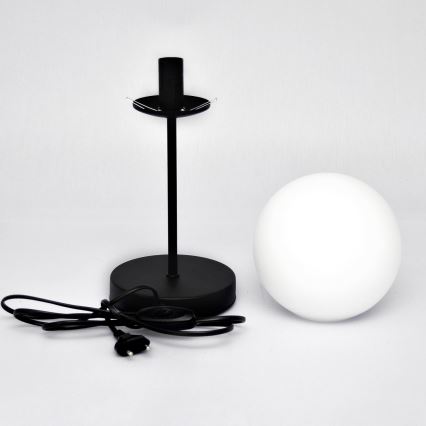 Lámpara de mesa MOON 1xE27/15W/230V negro