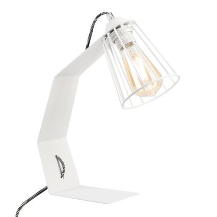 Lámpara de mesa NANDO 1xE27/15W/230V blanca