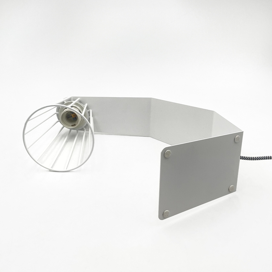 Lámpara de mesa NANDO 1xE27/15W/230V blanca