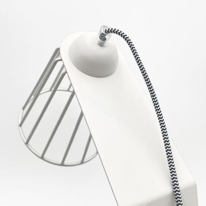 Lámpara de mesa NANDO 1xE27/15W/230V blanca