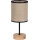 Lámpara de mesa NEGRO 1xE27/25W/230V roble