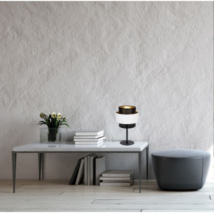 Lámpara de mesa NESS 1xE27/60W/230V negro/blanco