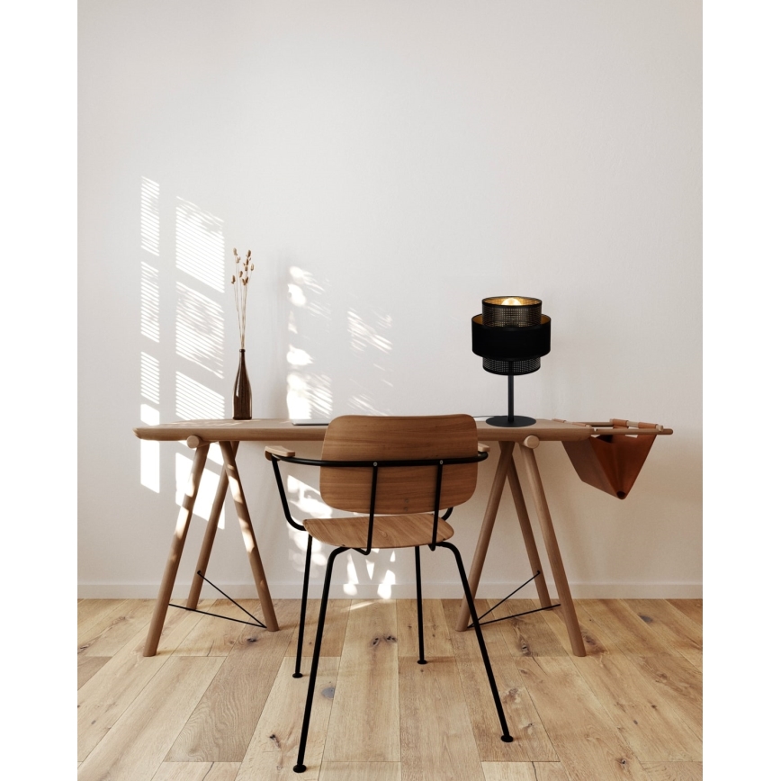 Lámpara de mesa NESS 1xE27/60W/230V negro
