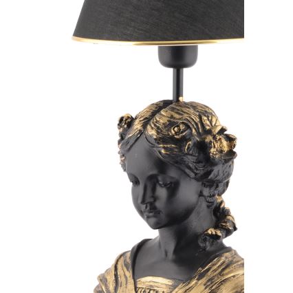 Lámpara de mesa OPELYA 1xE27/40W/230V negro/dorado
