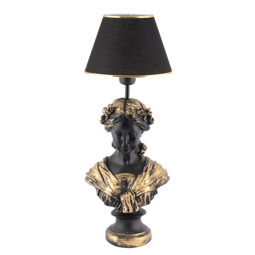 Lámpara de mesa OPELYA 1xE27/40W/230V negro/dorado