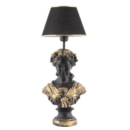 Lámpara de mesa OPELYA 1xE27/40W/230V negro/dorado