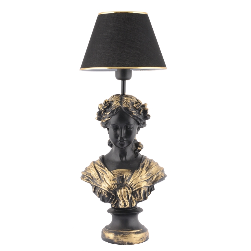Lámpara de mesa OPELYA 1xE27/40W/230V negro/dorado