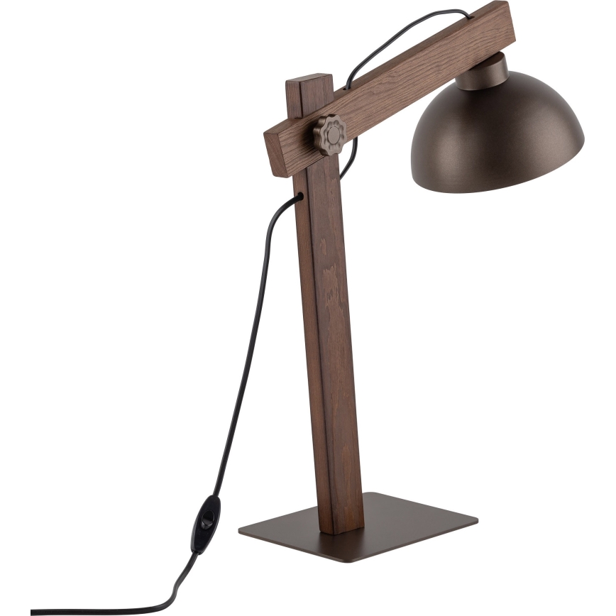 Lámpara de mesa OSLO 1xE27/15W/230V nogal/marrón
