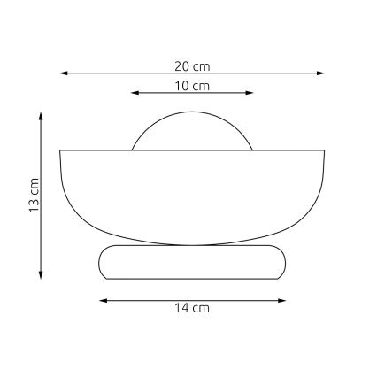 Lámpara de mesa OZZY 1xG9/8W/230V beige