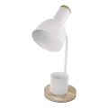 Lámpara de mesa POPPY 1xE27/25W/230V blanca