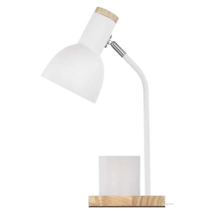Lámpara de mesa POPPY 1xE27/25W/230V blanca
