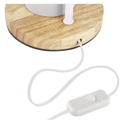 Lámpara de mesa POPPY 1xE27/25W/230V blanca