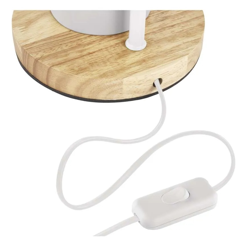 Lámpara de mesa POPPY 1xE27/25W/230V blanca
