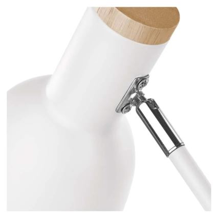 Lámpara de mesa POPPY 1xE27/25W/230V blanca