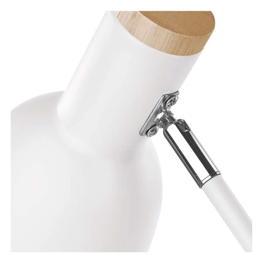 Lámpara de mesa POPPY 1xE27/25W/230V blanca