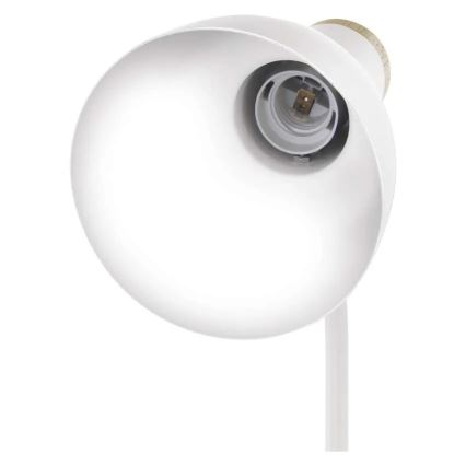 Lámpara de mesa POPPY 1xE27/25W/230V blanca