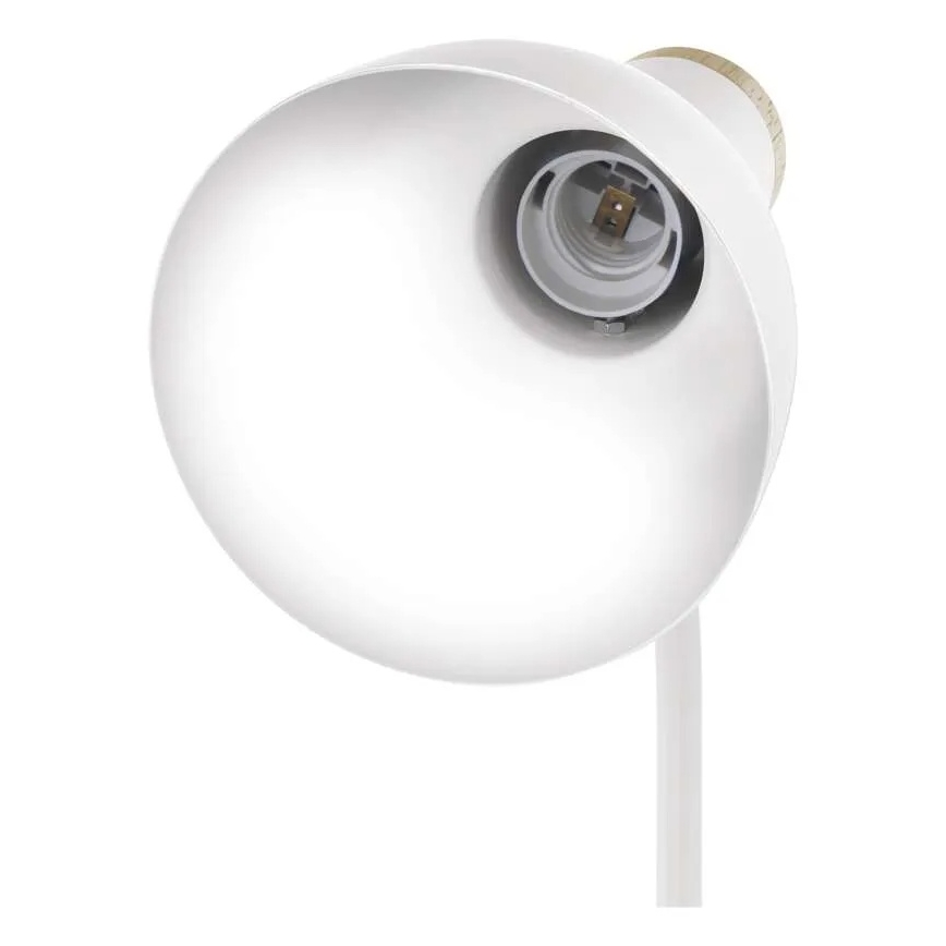 Lámpara de mesa POPPY 1xE27/25W/230V blanca