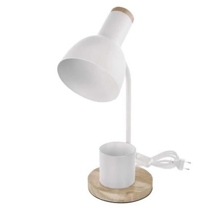 Lámpara de mesa POPPY 1xE27/25W/230V blanca