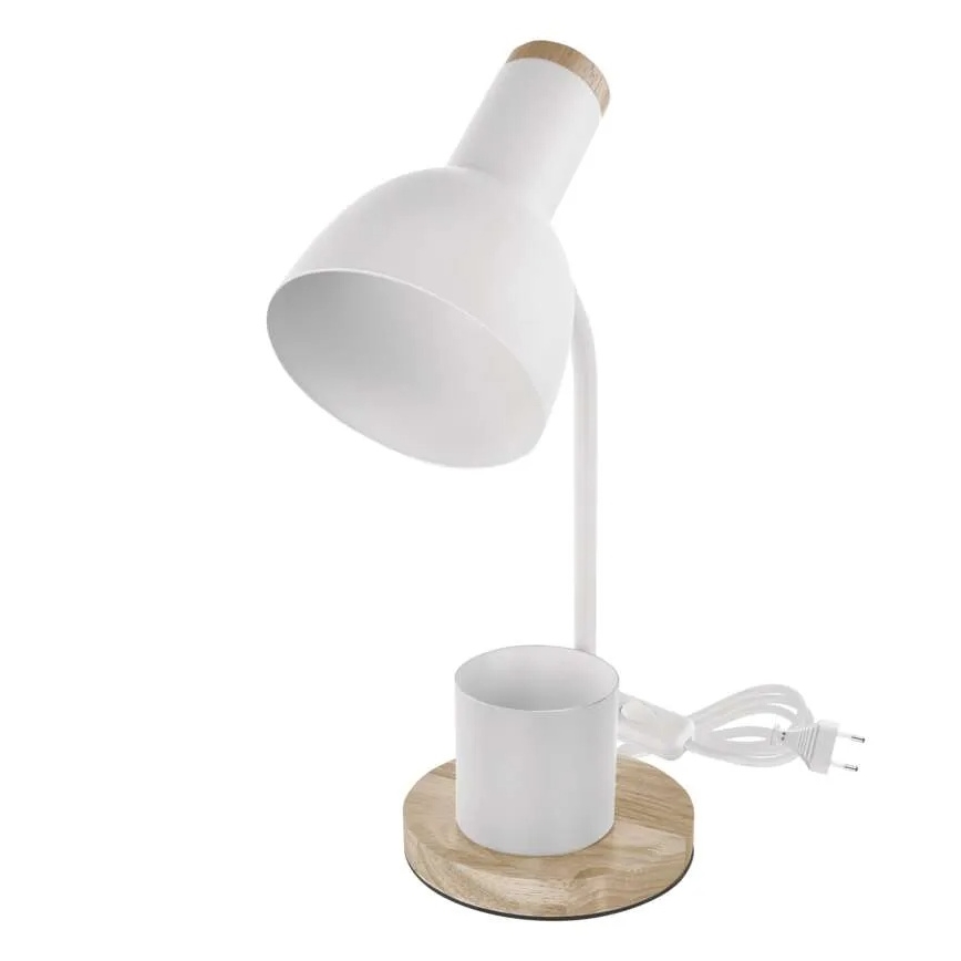 Lámpara de mesa POPPY 1xE27/25W/230V blanca