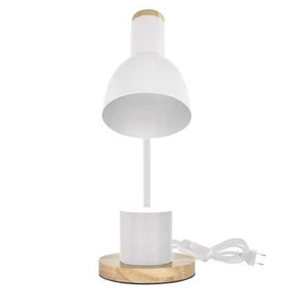 Lámpara de mesa POPPY 1xE27/25W/230V blanca
