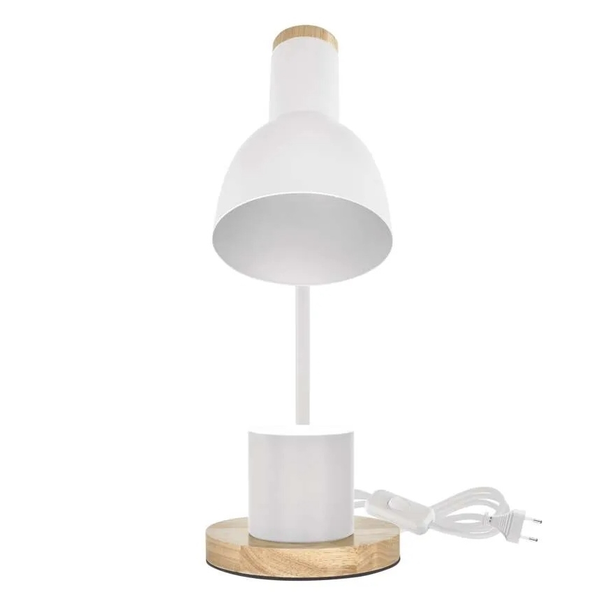 Lámpara de mesa POPPY 1xE27/25W/230V blanca
