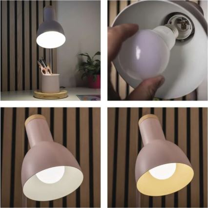 Lámpara de mesa POPPY 1xE27/25W/230V rosa