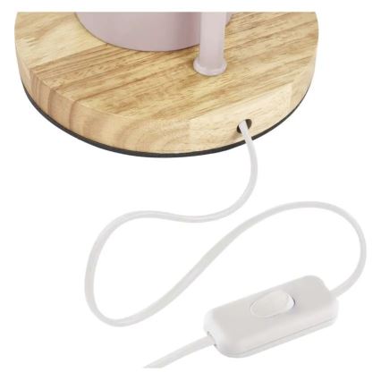 Lámpara de mesa POPPY 1xE27/25W/230V rosa
