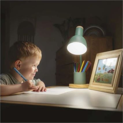 Lámpara de mesa POPPY 1xE27/25W/230V verde