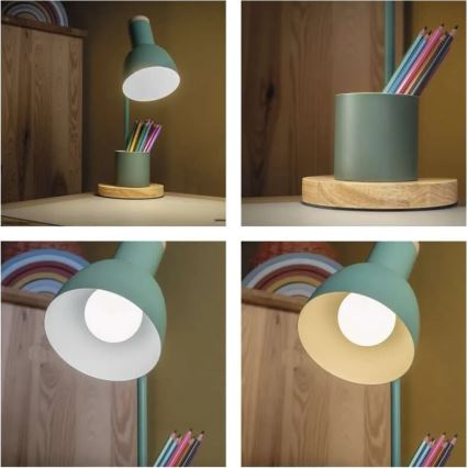 Lámpara de mesa POPPY 1xE27/25W/230V verde